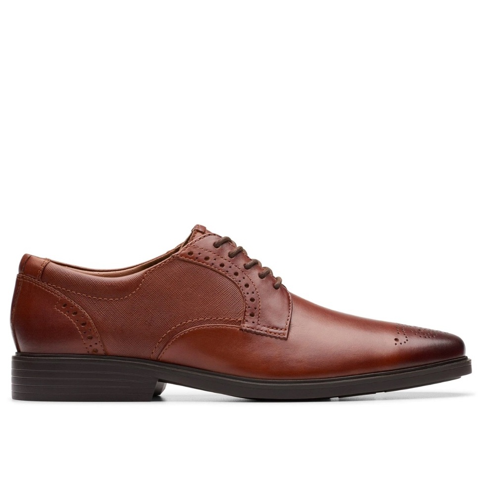 NWT Clarks Men's Collection Clarkslite Tie Slip On Dress Shoes Brown SZ-14M - Picture 3 of 12